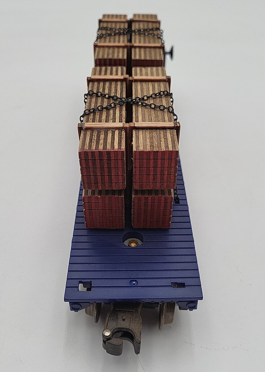 Menards 279-0840 O Gauge Alaska Flatcar W/ Lumber Load #10273 LN/Box