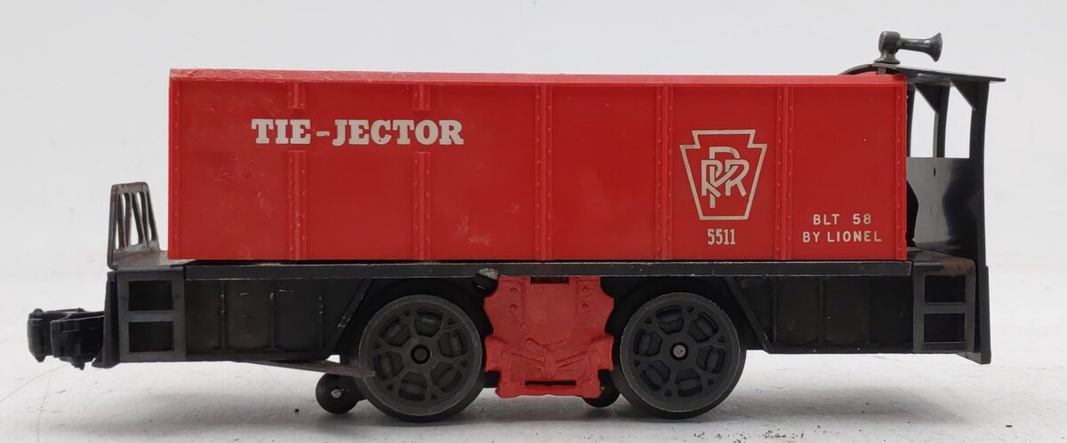 Lionel 55 Vintage O Gauge Postwar Pennsylvania Railroad Operating Tie-Jector Car VG