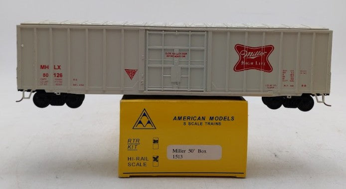 American Models 1513 S Scale Miller 50' Boxcar #80126 LN/Box