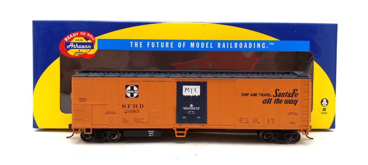 Athearn ATH76276 HO Santa Fe Texas Chief 60' Smooth Side Mechanical Reefer #2095 LN/Box