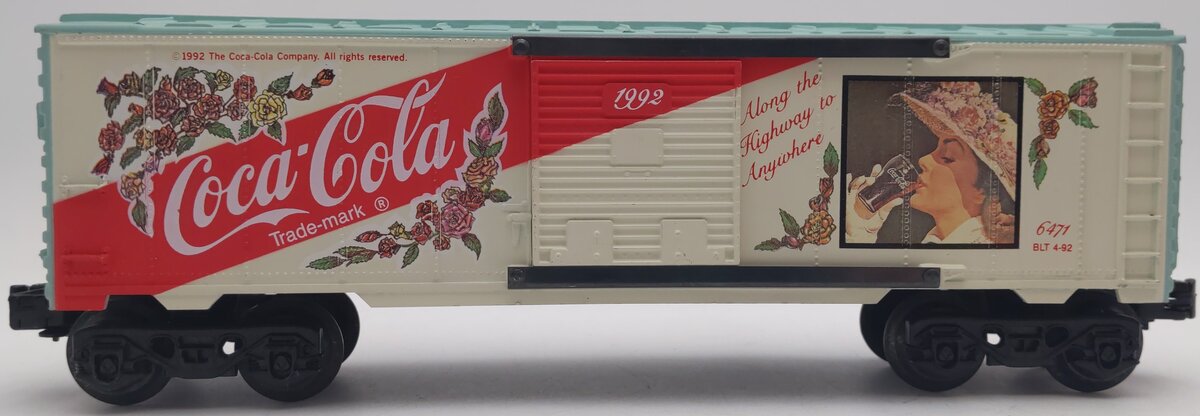 K-Line K6471 O Gauge Coca-Cola For All Seasons 1992 Boxcar EX/Box