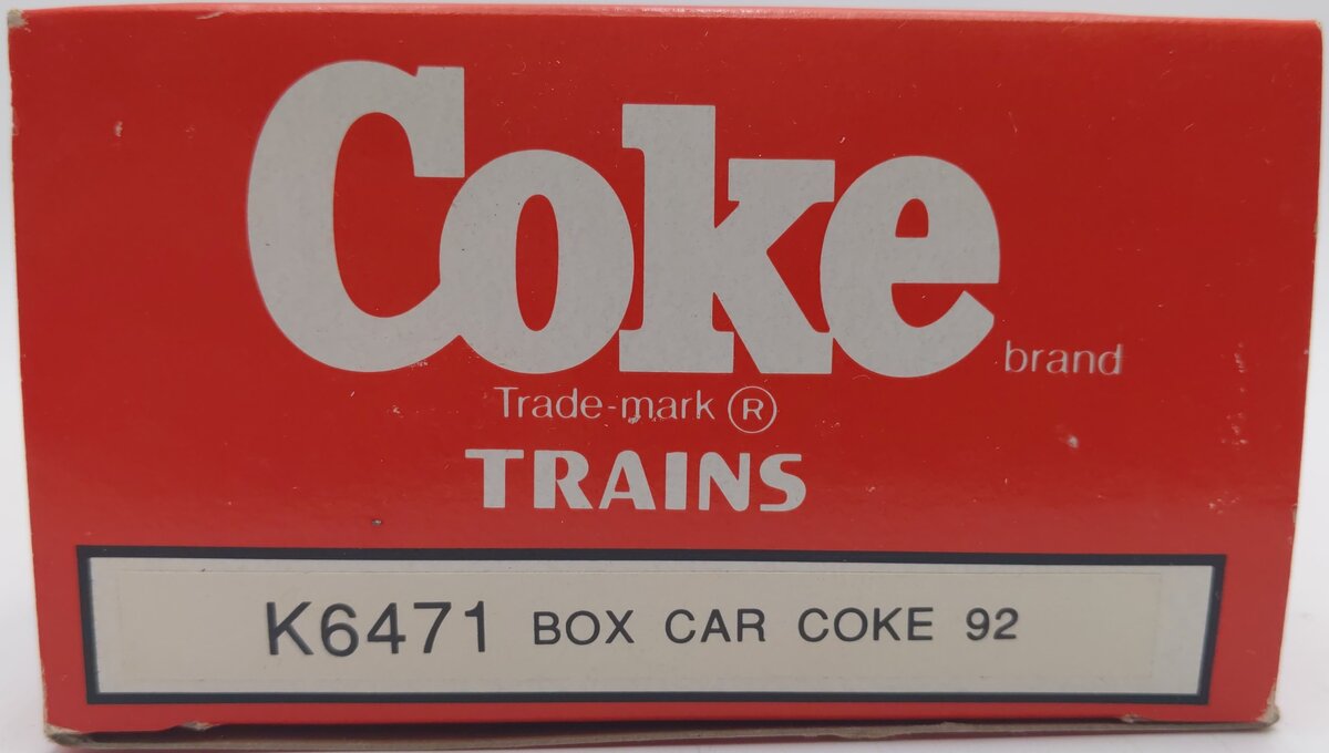 K-Line K6471 O Gauge Coca-Cola For All Seasons 1992 Boxcar EX/Box