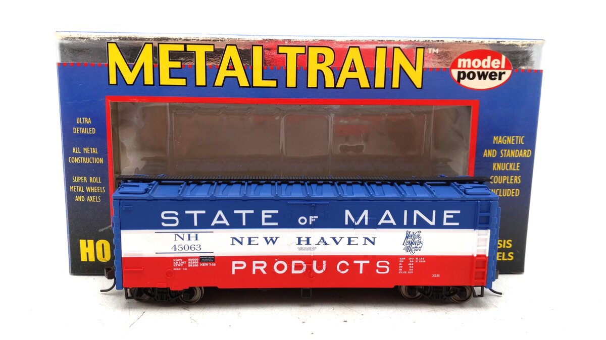 Model Power 2230 HO Scale State of Maine New Haven 41' Metal Reefer #45063 LN/Box