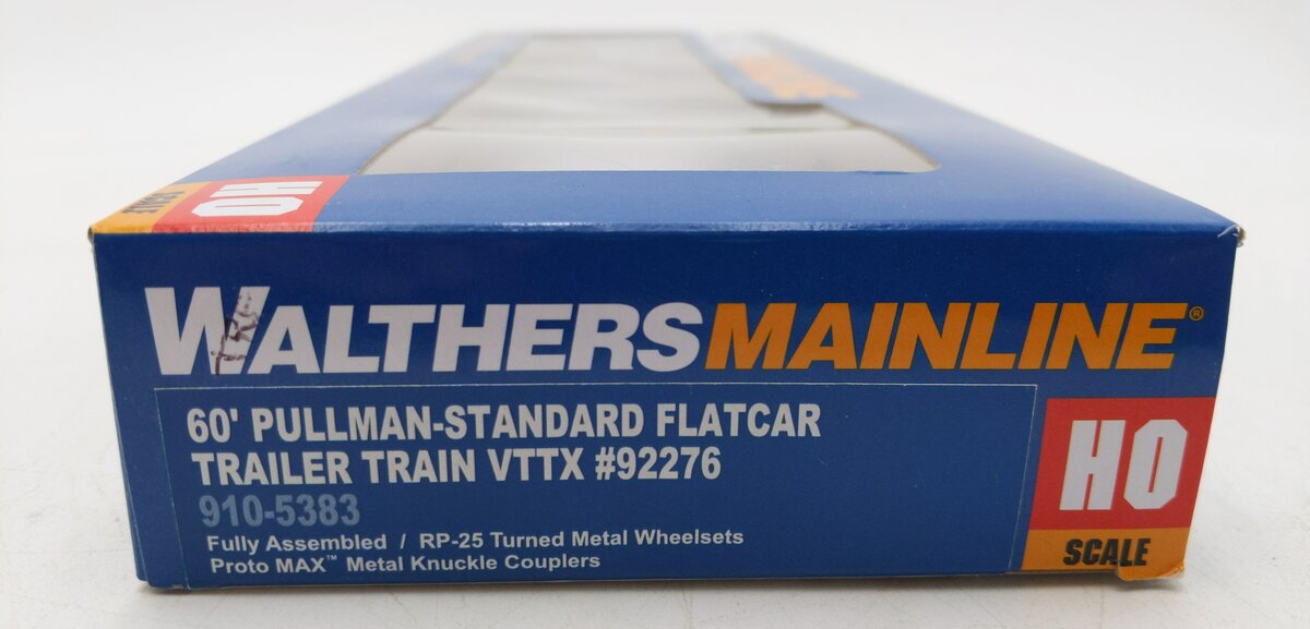 Walthers 910-5383 HO TTX VTTX RTR 60' Pullman-Standard Flatcar #92276 Weathered/Box