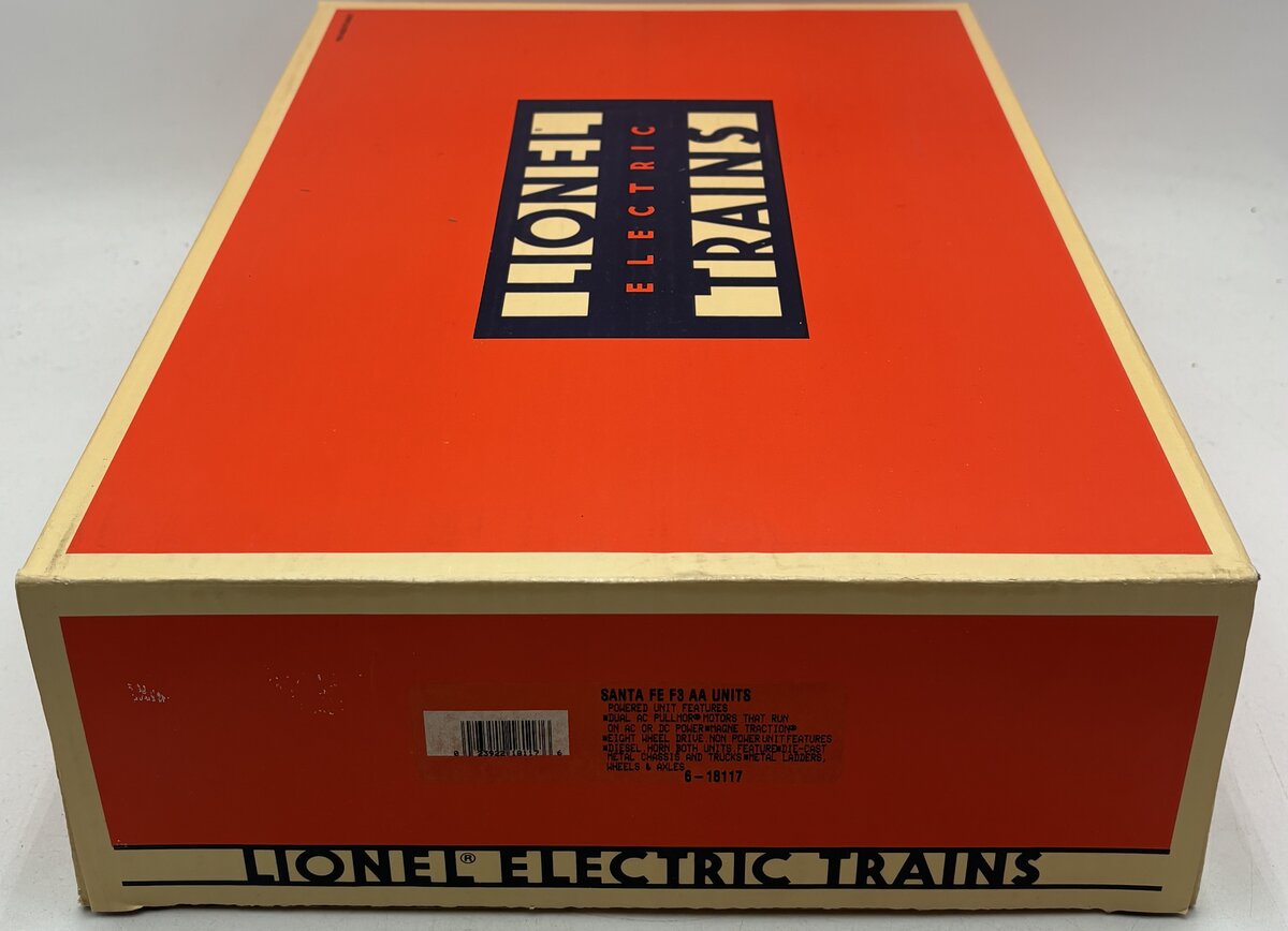 Lionel 6-18117 O Gauge Santa Fe Blue/Yellow F3 AA Diesel Set EX/Box