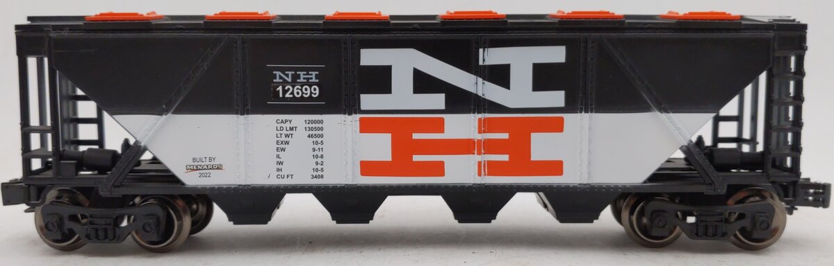 Menards 279-3582 O Gauge New Haven 4-Bay Covered Hopper #12699 EX