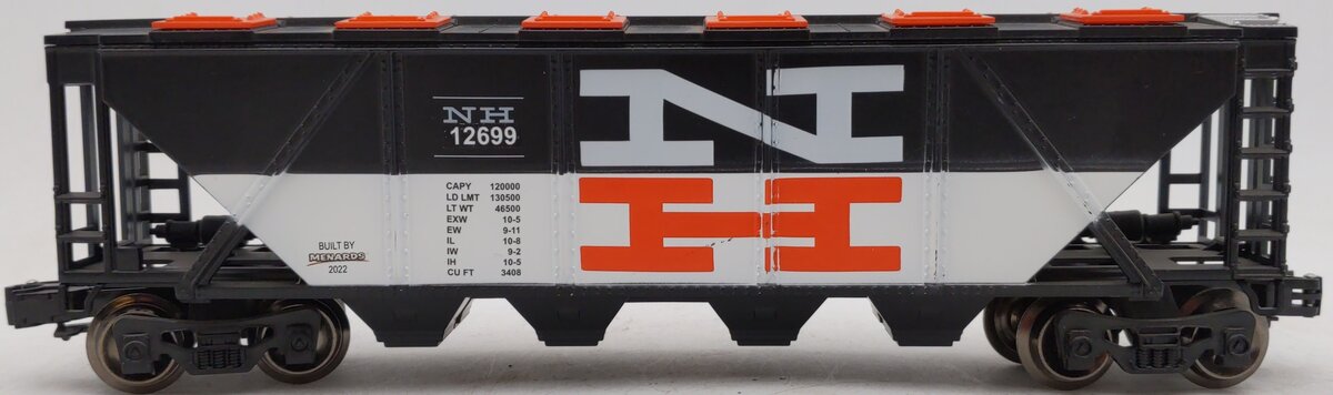 Menards 279-3582 O Gauge New Haven 4-Bay Covered Hopper #12699 EX