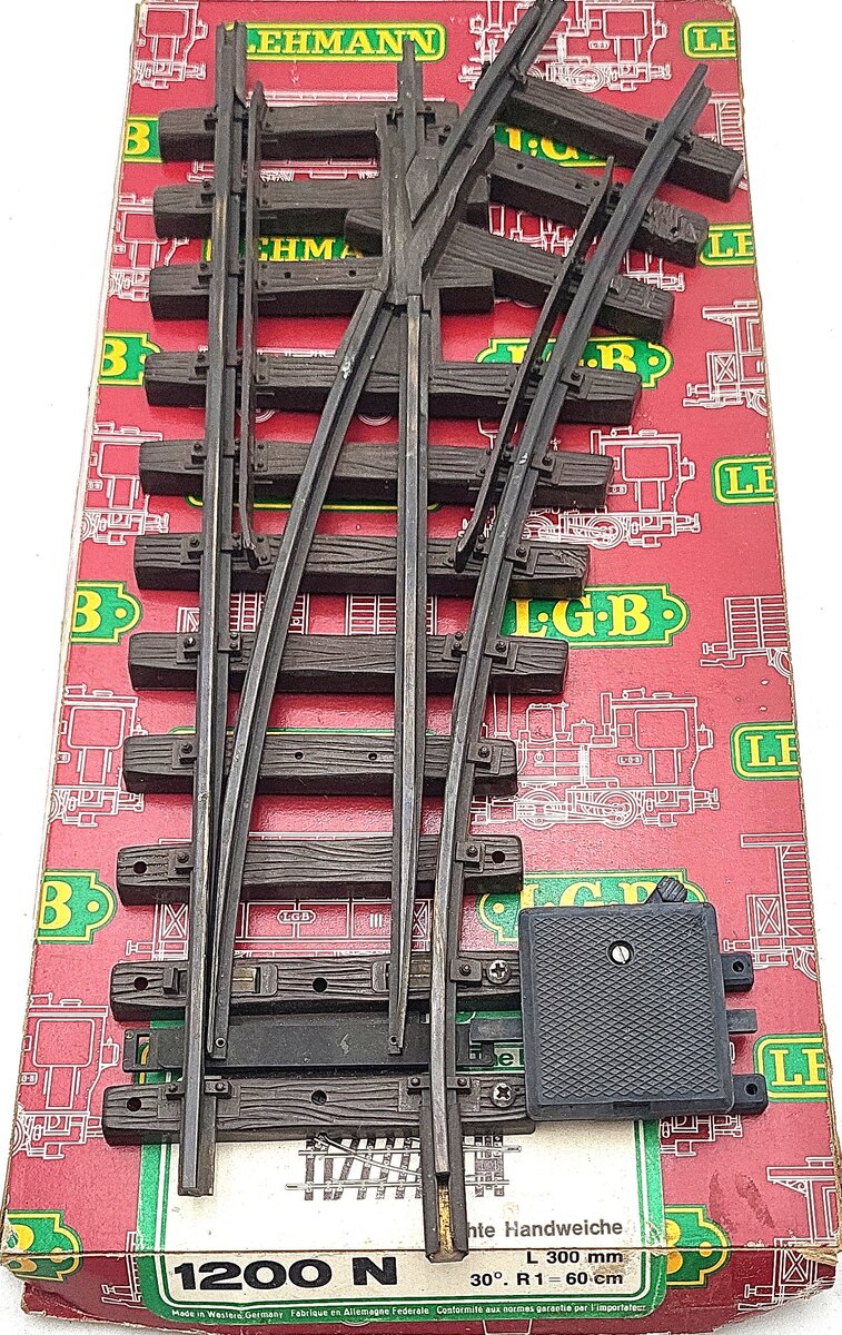LGB 1200N Right Hand Manual Switch/Turnout VG/Box