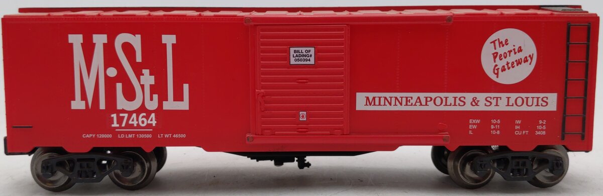 Menards 279-4558 O Menards Minneapolis & St. Louis Boxcar #17464 EX
