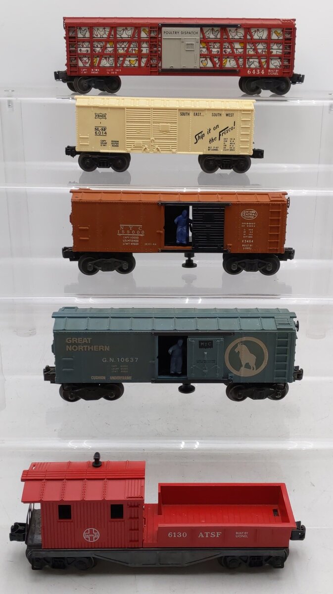 Lionel Vintage O Gauge Freight Cars #6434,6130,6014,159000,10637 [5] VG