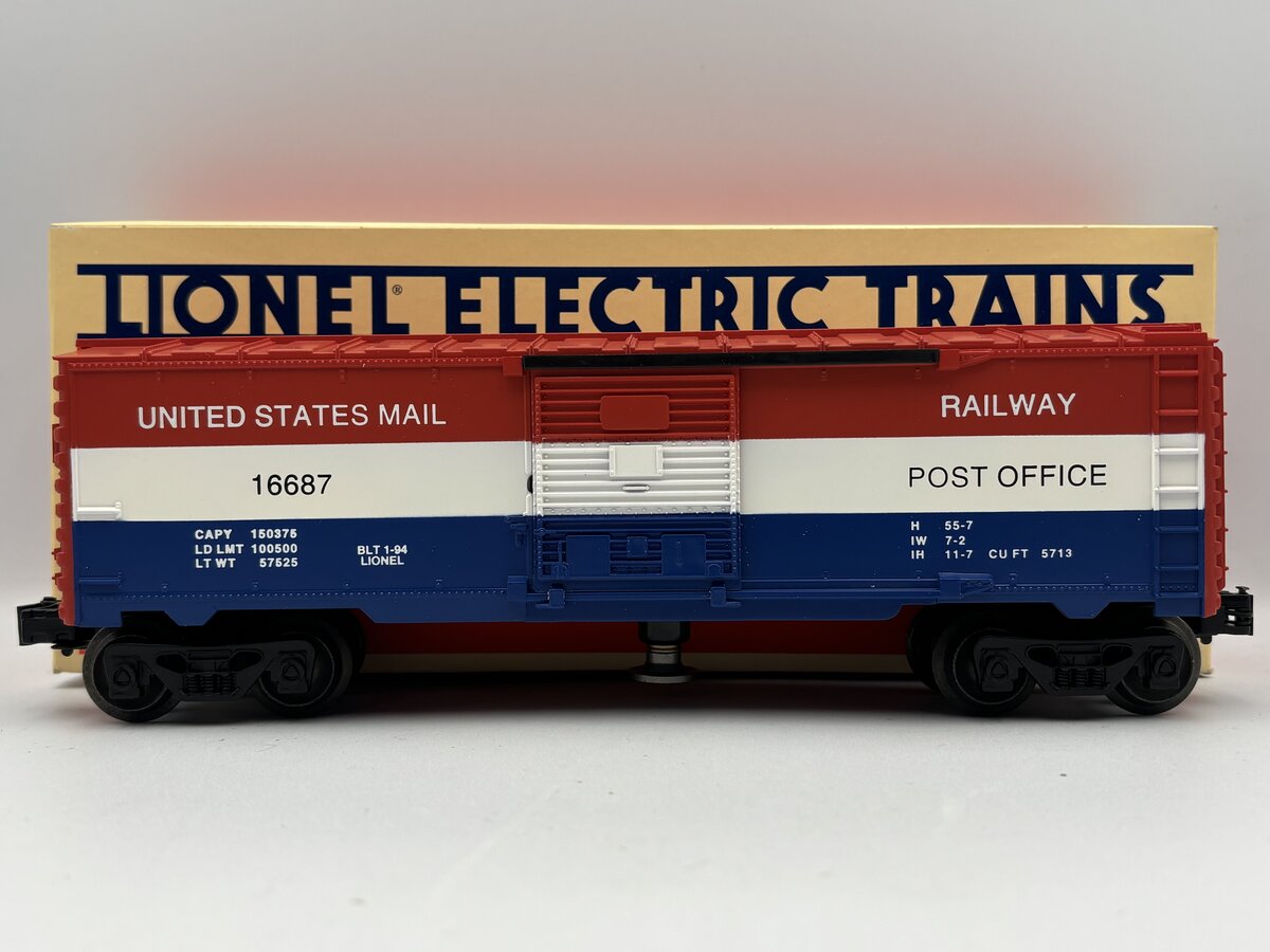 Lionel 6-16687 O Gauge US Mail Operating Post Office Car EX/Box