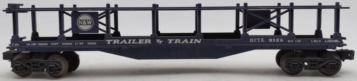 Lionel 6-9125 O Gauge N&W Trailer Train 2-Tier Auto Carrier EX