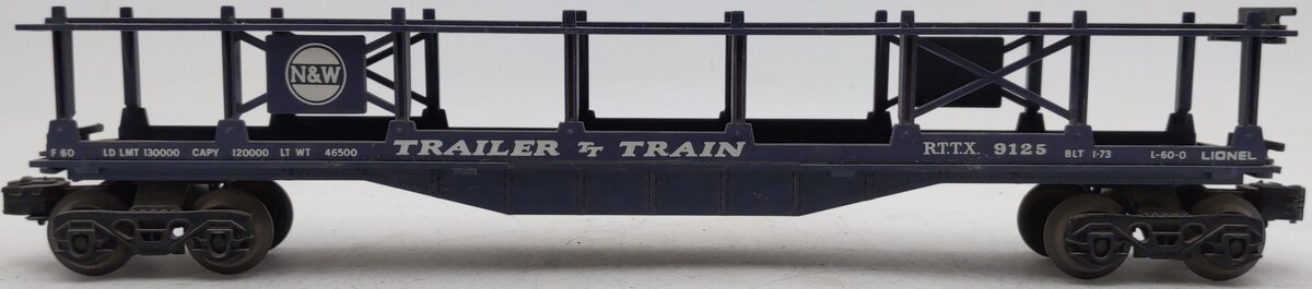 Lionel 6-9125 O Gauge N&W Trailer Train 2-Tier Auto Carrier EX