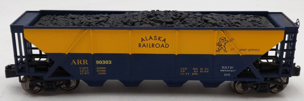 Menards 279-3065 Alaska Railroad Hopper Car #90303 EX/Box