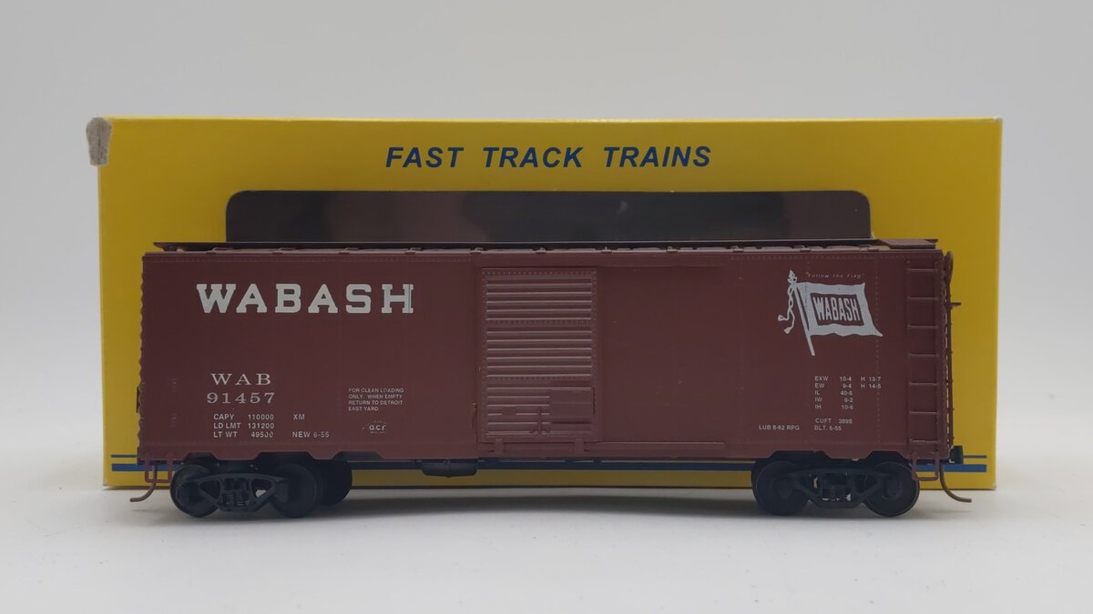 American Models 1146 S Scale Wabash 40' Box Car #91457 EX/Box