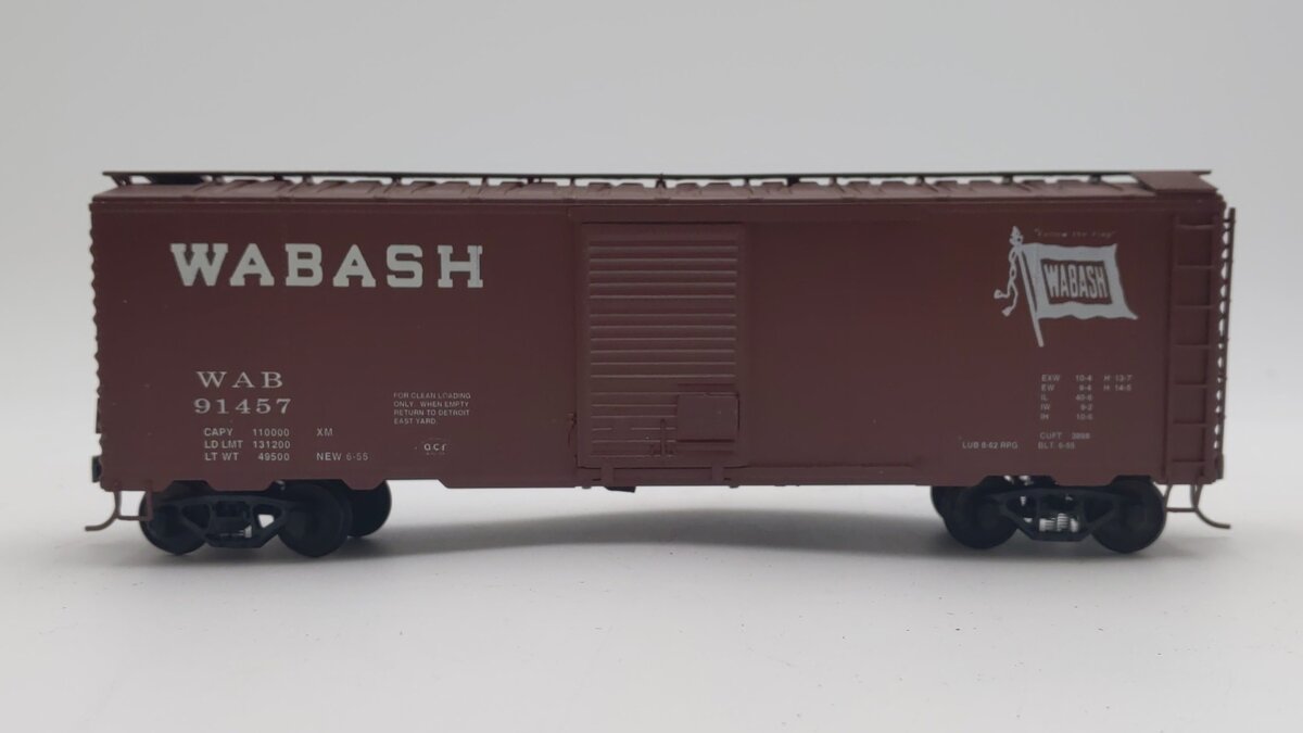 American Models 1146 S Scale Wabash 40' Box Car #91457 EX/Box
