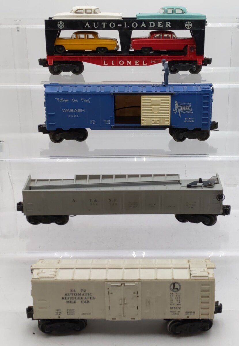 Lionel Vintage O Gauge Freight Cars #356225,3472,3424,6414 [4] VG