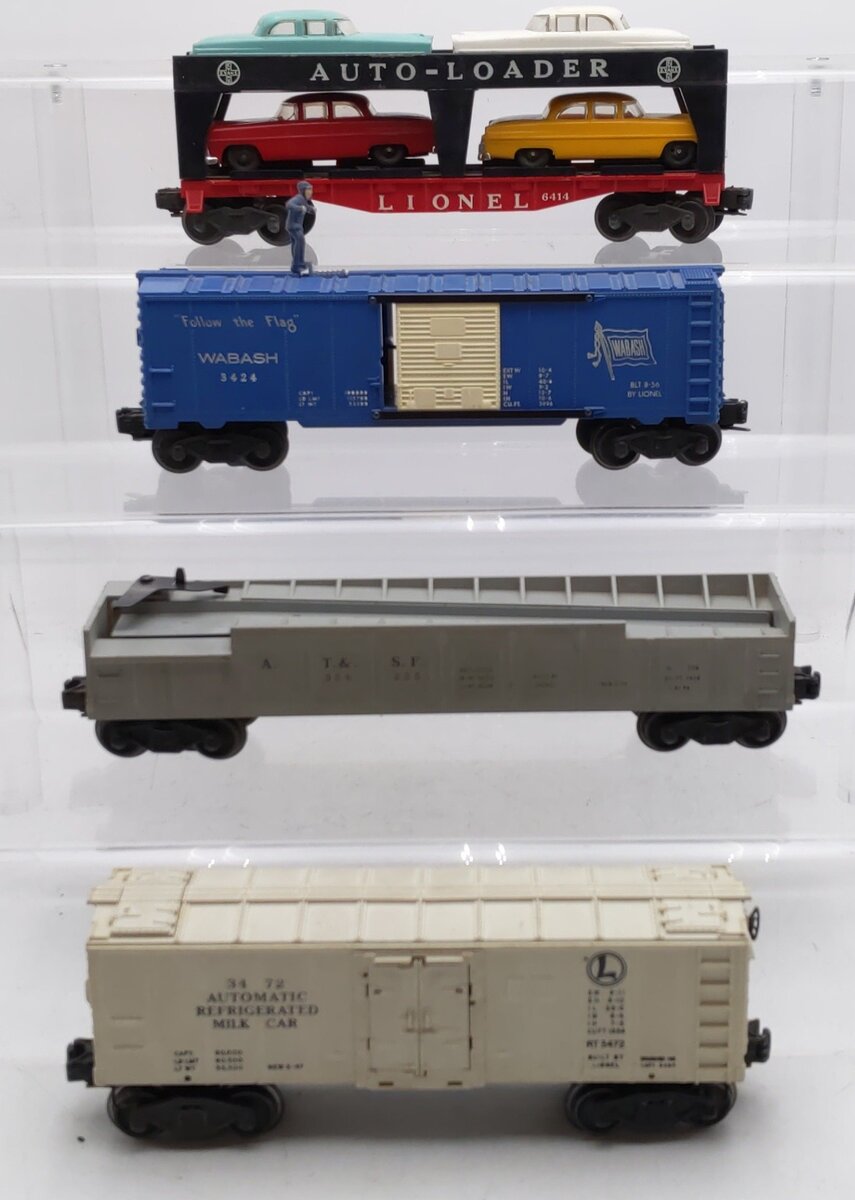 Lionel Vintage O Gauge Freight Cars #356225,3472,3424,6414 [4] VG