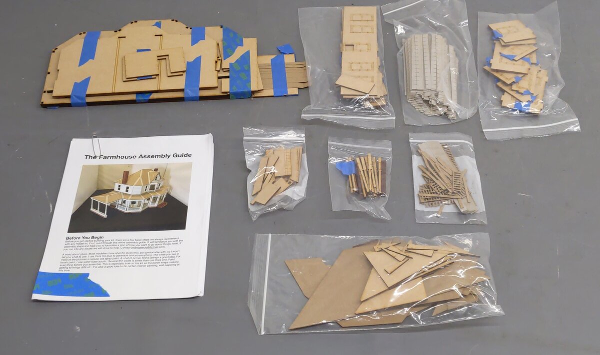 Farmhouse Lasercut Building Kit LN