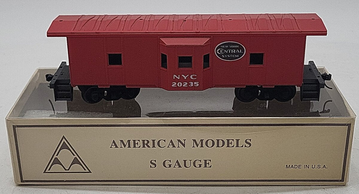 American Models 7707 S Scale NYC Illuminated Bay Window Caboose #20235 EX/Box