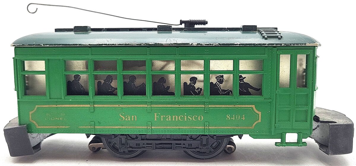 Lionel 6-18404 O Gauge San Francisco Green Trolley Car EX/Box