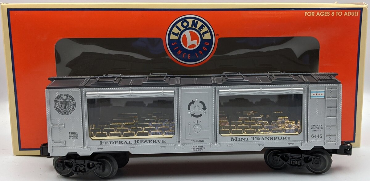 Lionel 6-19686 O Gauge Chicago Federal Reserve Mint Car #6445 NIB