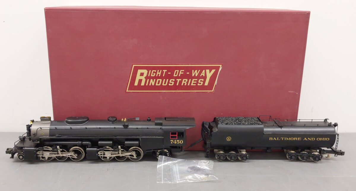 Right-of-Way KK2 Right-of-Way BRASS KK2 2-6-6-2 B&O Steam Loco/Tender #7450 EX/Box