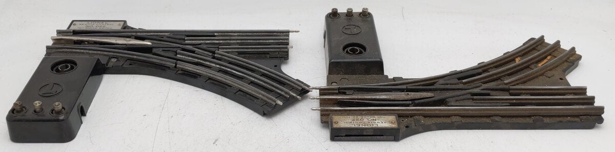 Lionel O22 Vintage O Left-Hand & Right-Hand Electric Remote Switches VG