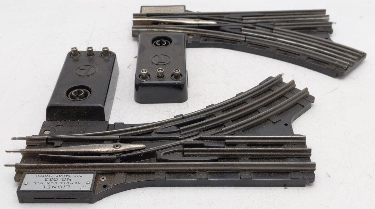 Lionel O22 Vintage O Left-Hand & Right-Hand Electric Remote Switches VG