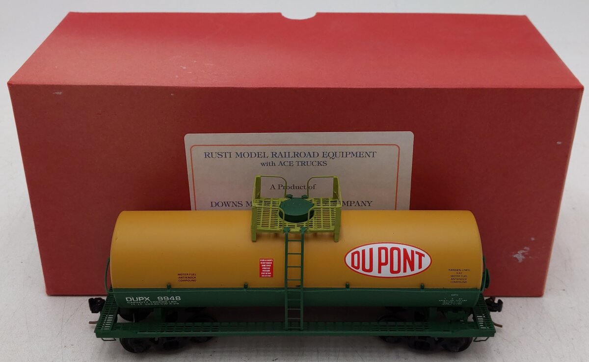 Downs Model RR TC-707 S Scale Dupont Tank Car EX/Box