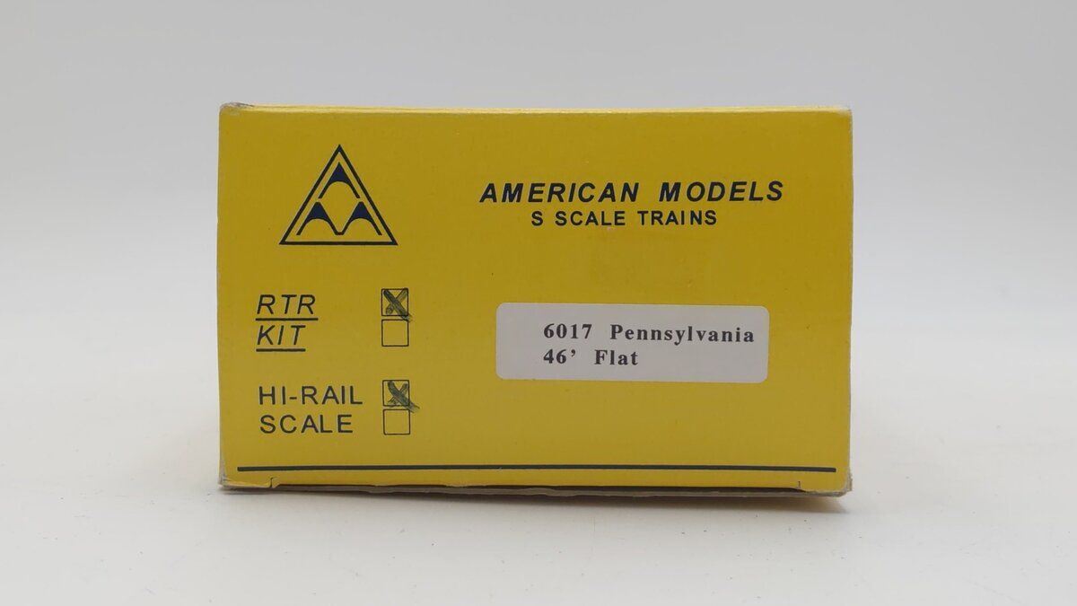 American Models 6017 S Pennsylvania Railroad Flatcar #470132 LN/Box