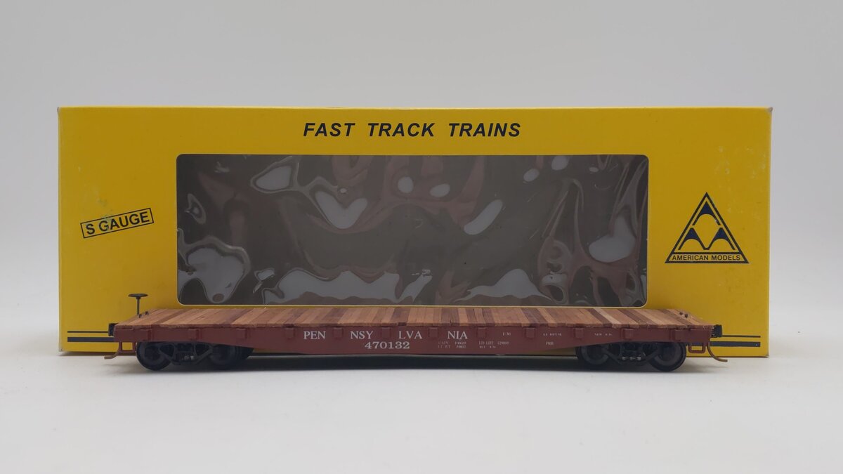 American Models 6017 S Pennsylvania Railroad Flatcar #470132 LN/Box