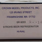 Crown Model Products SR-9003 S Strohs Beer Refrigerator Car/Box