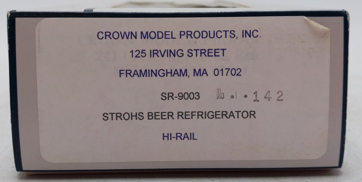 Crown Model Products SR-9003 S Strohs Beer Refrigerator Car/Box