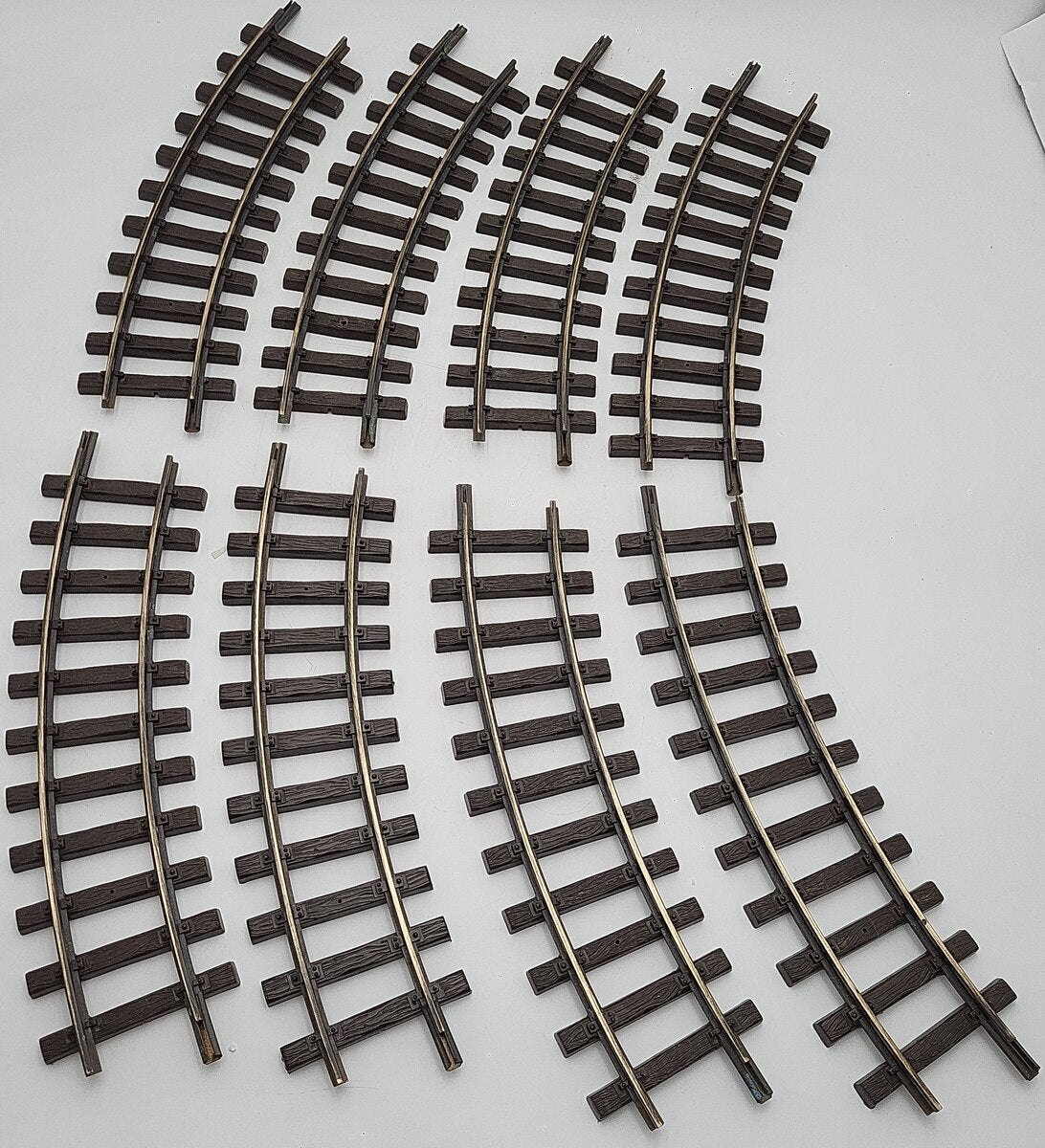 LGB 1100 G Gauge Curved Track Sections (8) VG