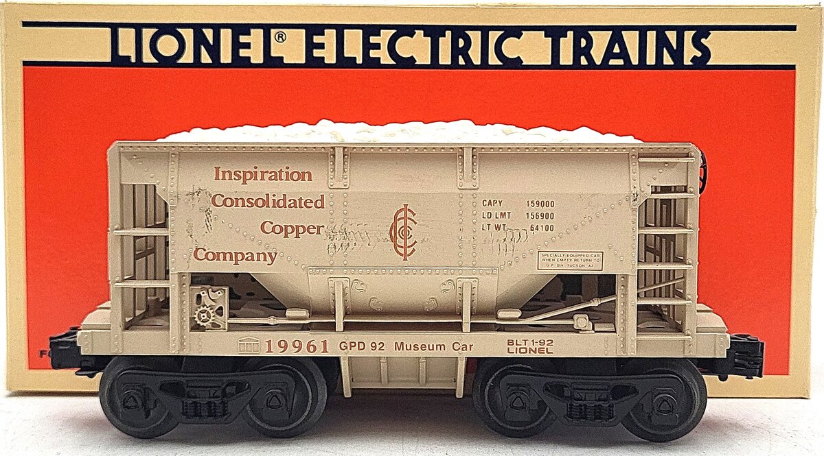 Lionel 6-19961 O Gauge Inspiration Consolidated Copper Ore Car #19961 EX/Box