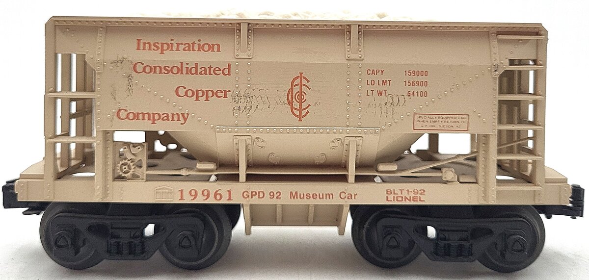 Lionel 6-19961 O Gauge Inspiration Consolidated Copper Ore Car #19961 EX/Box