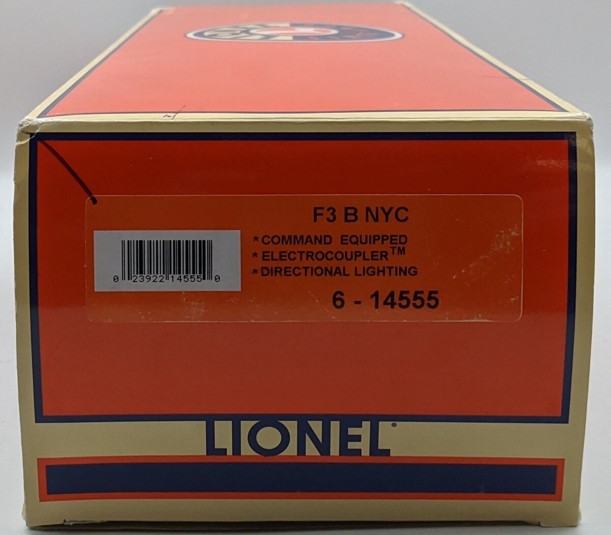Lionel 6-14555 O Gauge New York Central F3 Non-Powered B-Unit Diesel #2404 EX/Box