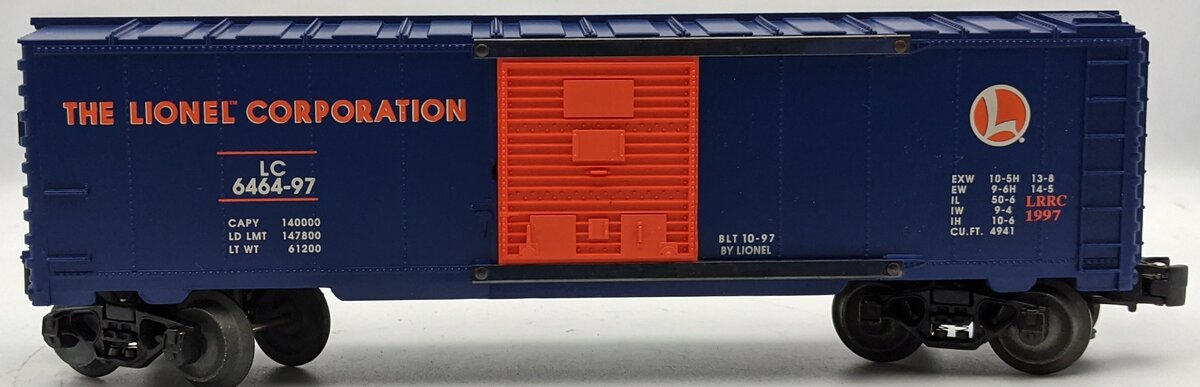 Lionel 6-19953 O Gauge LRRC Orange & Blue Lionel Boxcar #6464-97 EX/Box