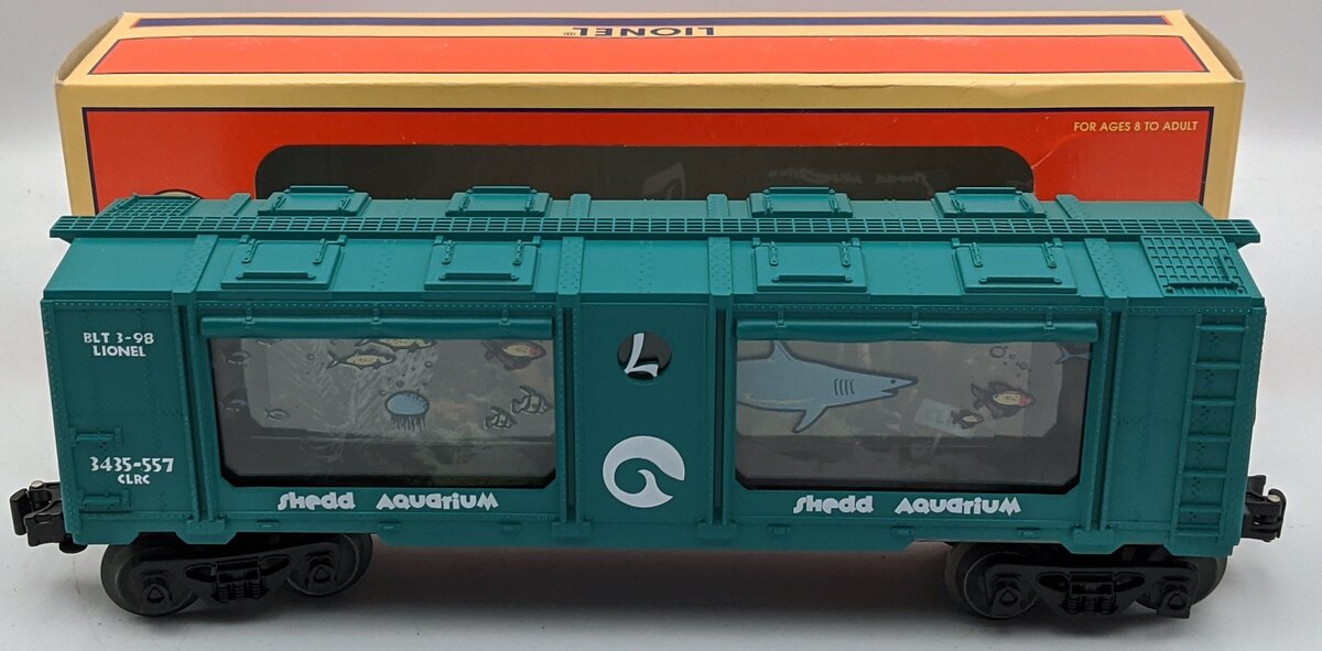 Lionel 6-52120 O ChicagoLand Railroad Club Shedd Operating Aquarium Car MT/Box
