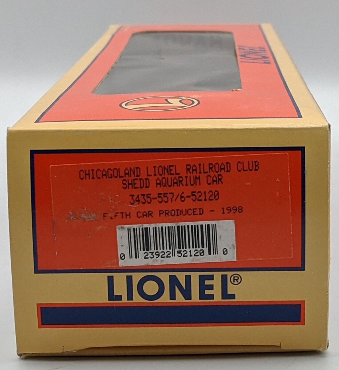 Lionel 6-52120 O ChicagoLand Railroad Club Shedd Operating Aquarium Car MT/Box