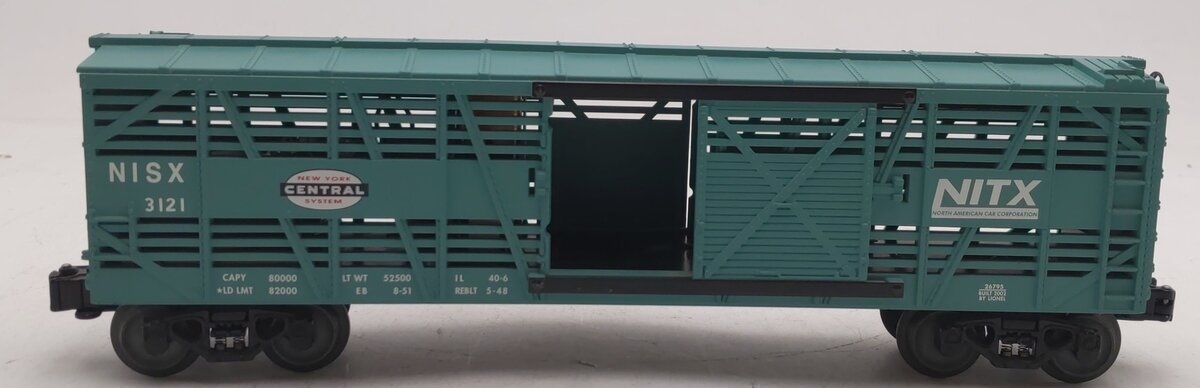 Lionel 6-26795 O Gauge New York Central Stock Car w/Cattle Sounds LN