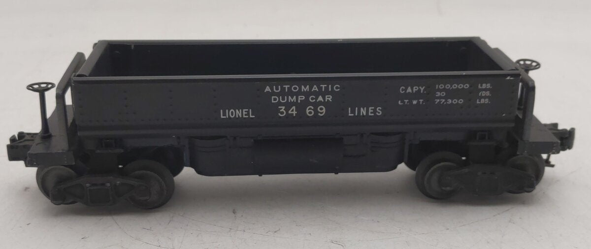 Lionel 3469 Vintage O Lionel Lines Black Automatic Dump Car VG/Box
