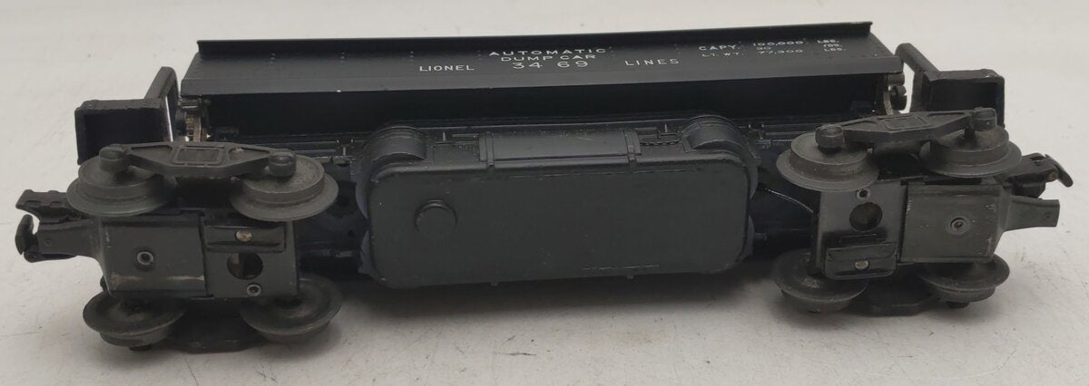 Lionel 3469 Vintage O Lionel Lines Black Automatic Dump Car VG/Box