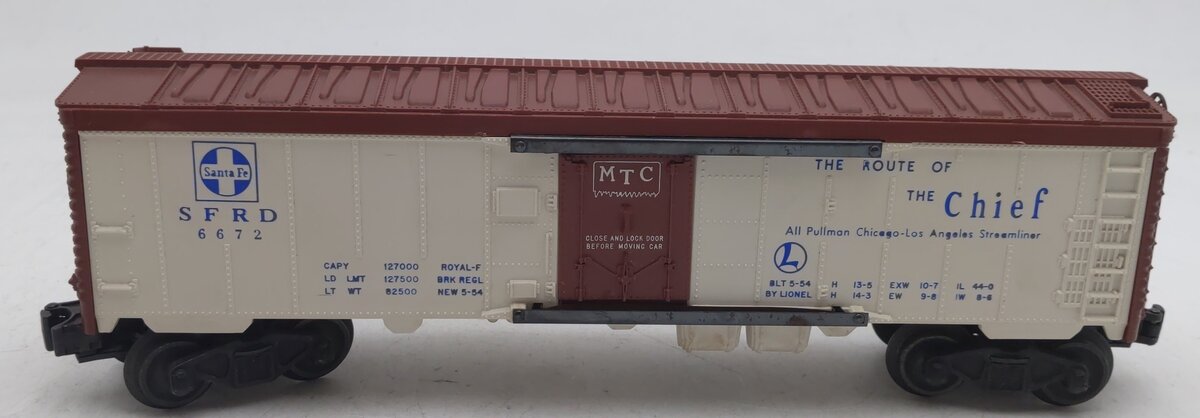 Lionel 6672 Vintage O Santa Fe Reefer Car VG/Box