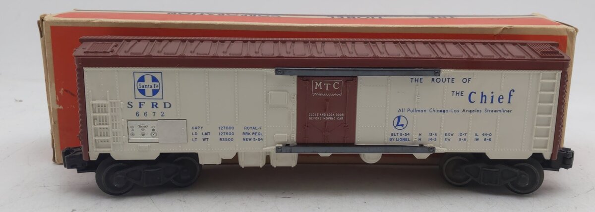 Lionel 6672 Vintage O Santa Fe Reefer Car VG/Box