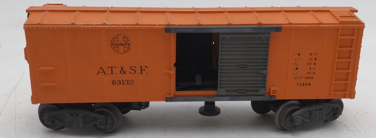 Lionel X3464 Vintage O New York Central Operating Boxcar w/Black Plastic Doors VG