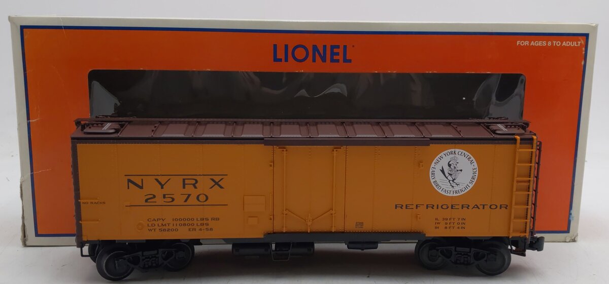 Lionel 6-27355 O Gauge New York Central Steel-Sided Refrigerator Car #2570 LN/Box