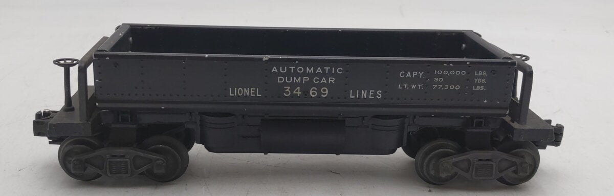 Lionel 3459 Vintage O Lionel Lines Black Operating Ore Dump Car EX