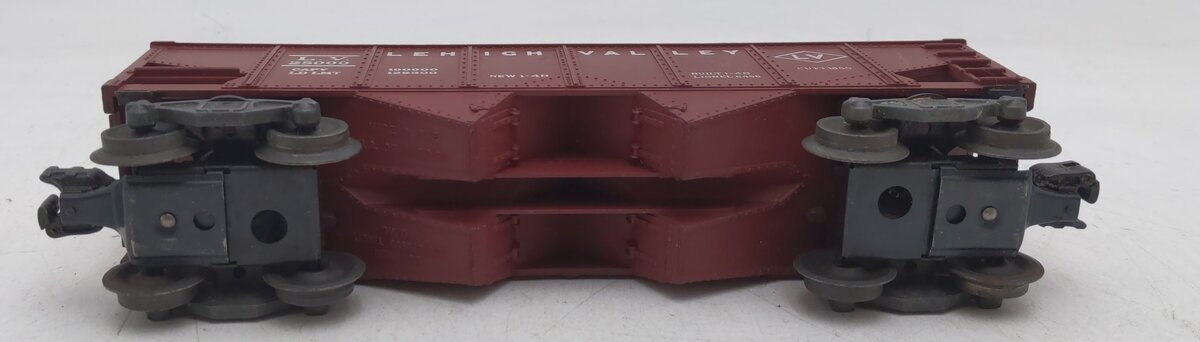 Lionel 6456 Vintage O Lehigh Valley Maroon 2-Bay Hopper Car VG